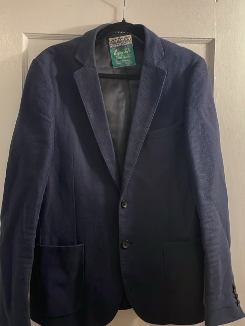 SCOTCH & SODA Navy Corduroy Two-Button Blazer